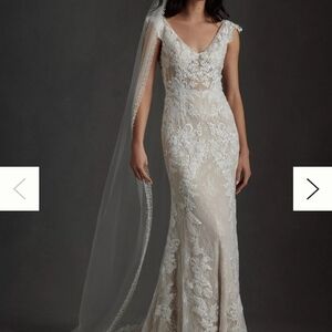 BHLDN Milano Gown In Almond